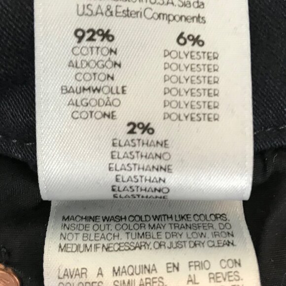 MOTHER The High Waisted Looker Ankle Fray Black Jeans Size 27 - Picture 10 of 10